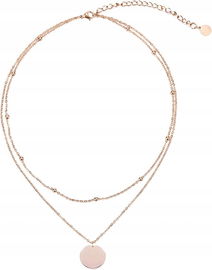 Łańcuszek damski tytanowy wielorzędowy okrągła płytka bez niklu Legitta