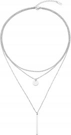 Łańcuszek damski tytanowy warstwowy okrągłe blaszki