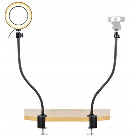Statyw z lampą pierścieniową LED 20 cm i uchwytem do kamery 1/4''