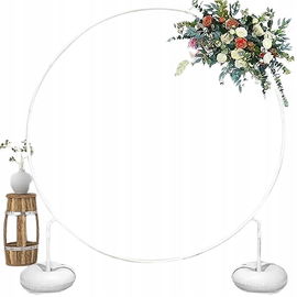 Plastikowy OKRĄGŁY ŁUK na balony Kwiaty STOJAK NA Wesele Urodziny 150cm