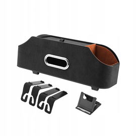 Organizer samochodowy na oparcie fotela z pudełkiem na chusteczki i hakiem