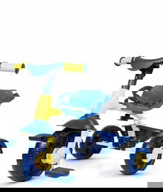 Rower trójkołowy 2w1 dla dzieci z uchwytem i dzwonkiem kaczym - KRIDDO