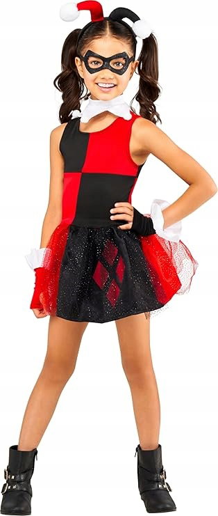 Kostium Harley Quinn tutu dla dziewczynki DC Villain 3-4 lata