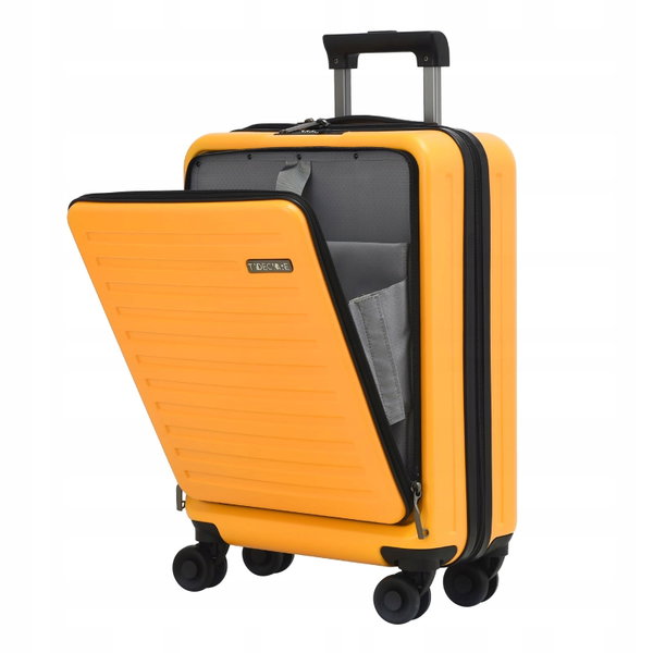 TydeCkare walizka kabinowa 20″ PC+ABS TSA z kieszenią pomarańczowa