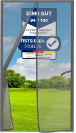 HONGTAISHENG moskitiera siatka magnetyczna przeciw owadom 90×210 cm czarna