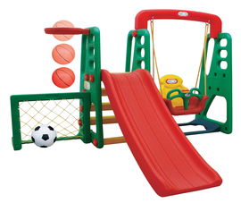 Plac zabaw zjeżdżalnia z koszykówka bramka + piłka