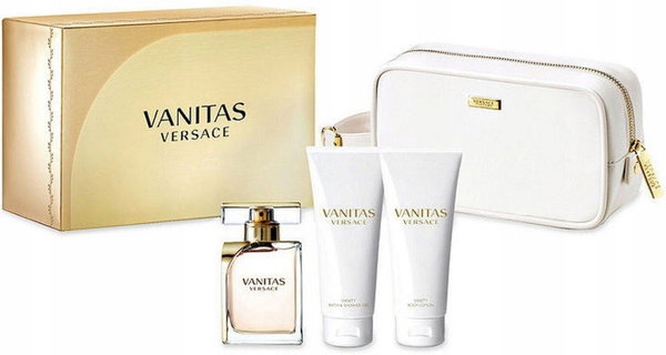 Versace Vanitas zestaw 100ml + balsam do ciała 100ml kosmetyczka shower gel