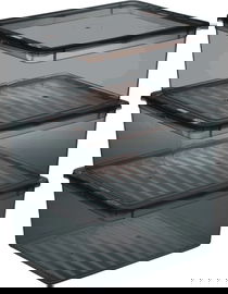 Zestaw pojemników 3x18 Litrów (Kryształowo-szary) - Keeeper bea