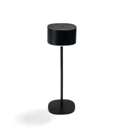 Lampka LED akumulatorowa czarna – 3 stopnie jasności, 2700K, przenośna 15/25 cm