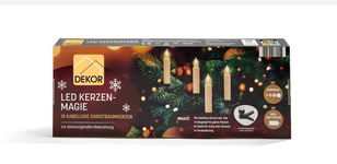 Bezprzewodowe świece beżowe LED CHRISTmaxx 15 szt.