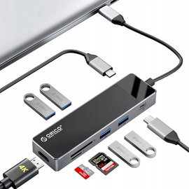 Stacja dokująca Orico Hub USB-C 9 w 1 ORICO: HDMI 4K, 4xUSB