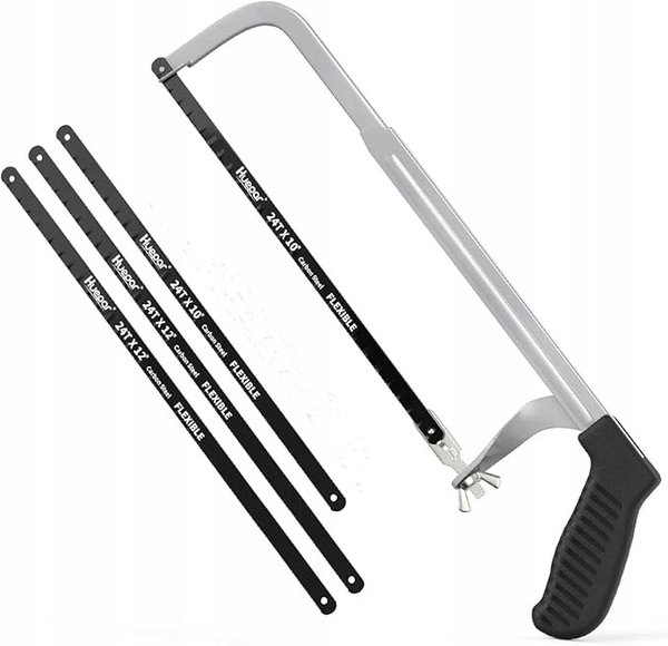 Huepar Piła do Metalu 250mm/300mm z 4 Wymiennymi Brzeszczotami