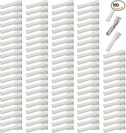 100 Sztuk Srebrnych Spinek do Włosów 30 mm - Gładkie Metalowe Akcesoria