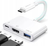 Adapter JSAUX USB-C na HDMI 4K 30 Hz, USB-A 3.0, 100 W PD, uniwersalny