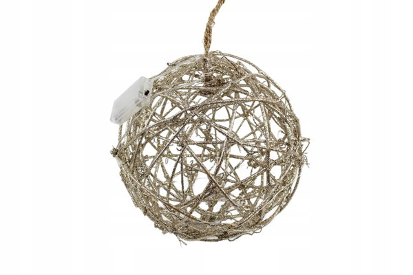Dekoracyjna kula LED, zasilana bateriami Ø 25 cm Rattan