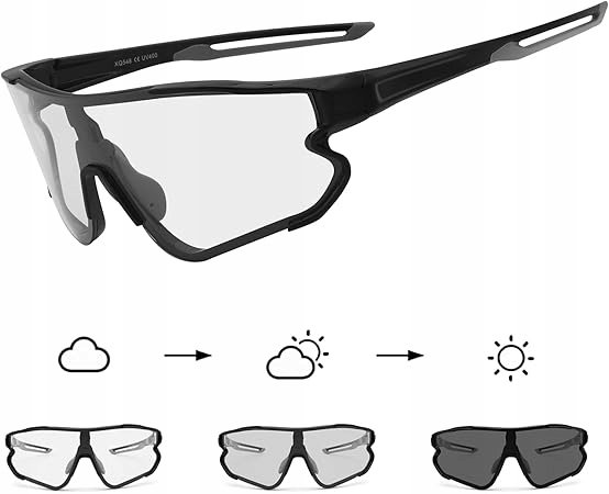 DUDUKING Okulary Przeciwsłoneczne UV400 Polaryzacyjne Samonapięciowe Czarny
