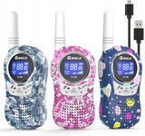 QNIGLO Q168Plus Walkie Talkie dla Dzieci-8 Kanałów,16h Rozmów,2 km Zasięgu
