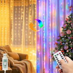 kolpop Kurtyna świetlna 3x3m - 300 diod LED, pilot , 8 trybów, wodoszczelna