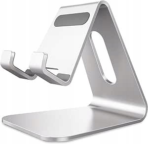 Aluminiowy stojak na telefon komórkowy, - iPhone, Samsung , Srebrny
