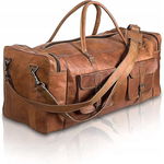 Torba podróżna ALASKA EXPORTS skórzana w stylu vintage -76,19x30,47x30,5 cm