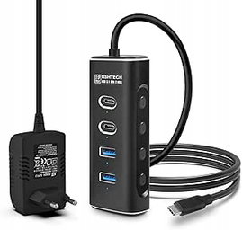 RSHTECH 4 w 1 Koncentrator USB C 3.2 z Zasilaczem 10 Gbps