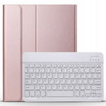Jademall Etui z Klawiaturą Bluetooth do iPad Air 5/4 iPad Pro 11 ZŁOTY RÓŻ