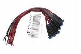 6x Lampka Ostrzegawcza LED AC/DC 12-24V Niebieska - Sygnalizacja Świecąca