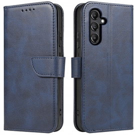 Etui Skórzane QHOHQ do Samsung Galaxy S24 5G + Szkło Hartowane 9H