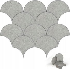 Akustyczny panel ścienny 10 sztuk 30x30cm Jasnoszary-Samoprzylepny