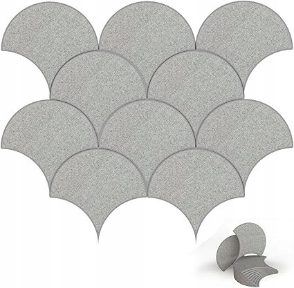 Akustyczny panel ścienny 10 sztuk 30x30cm Jasnoszary-Samoprzylepny