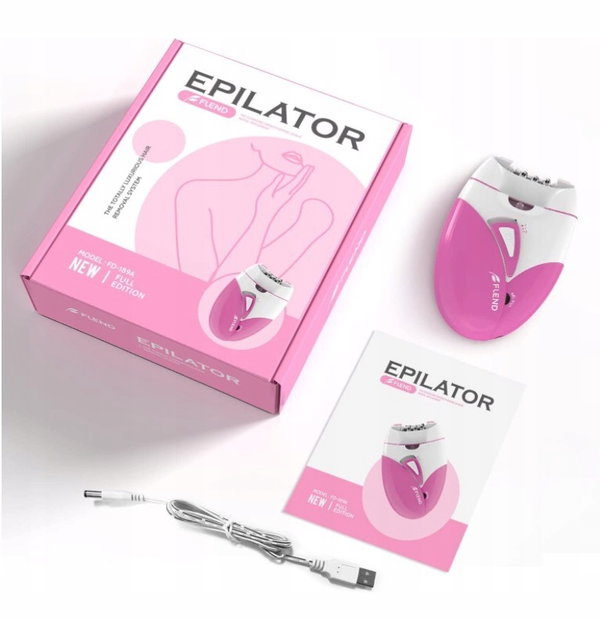 Depilator Bubbacare Bezprzewodowy Elektryczny z Trymerem i Oświetleniem