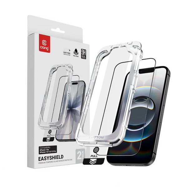 Crong EasyShield 2-Pack - Szko hartowane iPhone 16e / iPhone 13 Pro