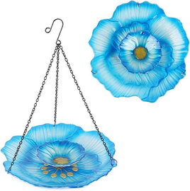 Karmnik wiszacy dla ptakow niebieski 30cm