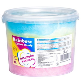 Kolorowa teczowa wata cukrowa rainbow cotton candy 3l