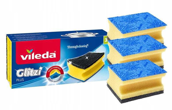 Zmywak profilowany vileda glitzi plus 3szt.