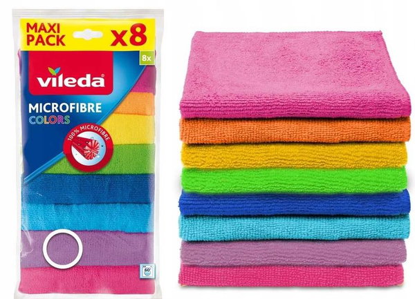Sciereczka vileda mikrofibra colors 8 szt.