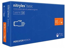 Rekawice nitrylowe 100 szt. nitrylex basic dark blue 6-xs