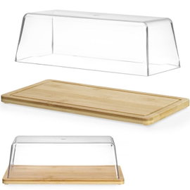 Taca ekspozycyjna bambusowa do bufetu z pokrywa 320 x 160 x 110 mm -