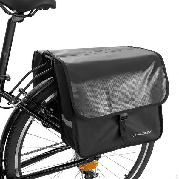 Sakwa rowerowa na bagaznik podwojna 28 l czarna