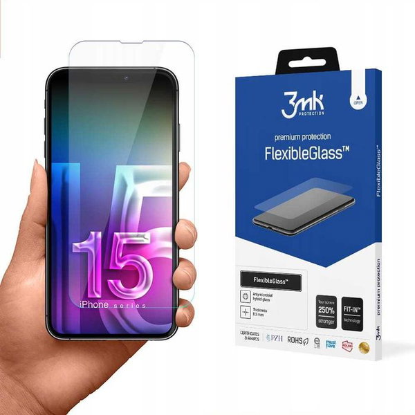 Szko hybrydowe 3mk flexibleglass apple iphone 15