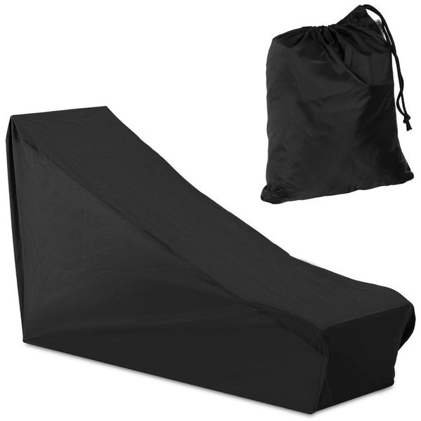 Pokrowiec ochronny na lezak ogrodowy tarasowy czarny 18x6x23 cm