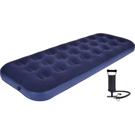Materac flokowany 1-osobowy 191x73x22 cm z pompka 2w1