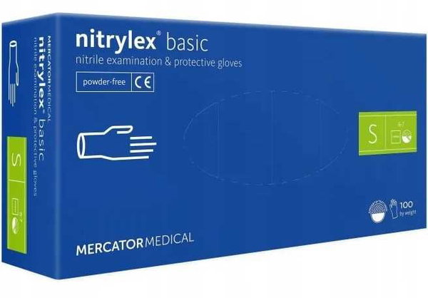 Rekawice nitrylowe 100 szt. nitrylex basic dark blue 7-s