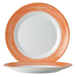 Talerze pytkie deserowe wytrzymae pomaranczowe brush sr. 195mm 6
