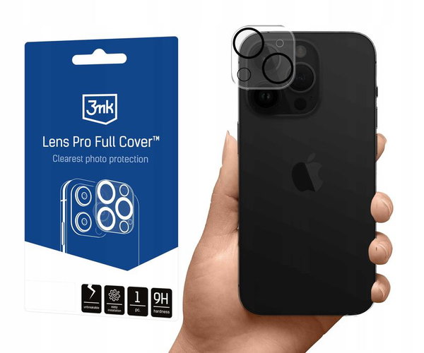 Szko hartowane 3mk lens pro full cover apple iphone 15/15 plus