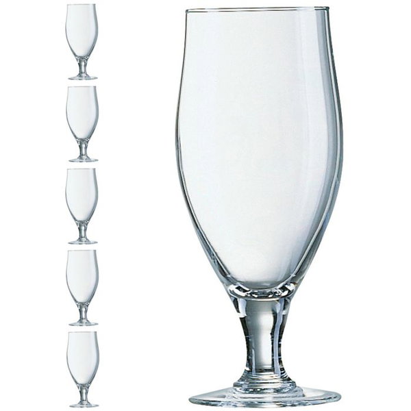 Kieliszek do wody piwa na nozce arcoroc pokal cervoise 380 ml zestaw