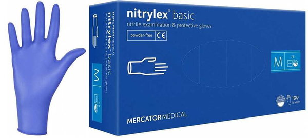 Rekawice nitrylowe 100 szt. nitrylex basic dark blue 8-m