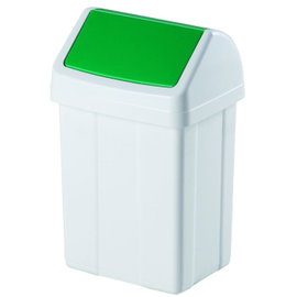Kosz pojemnik na smieci do segregacji odpadow - zielony 25l