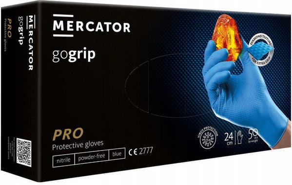 Rekawice nitrylowe 50 szt. 9-l gogrip blue