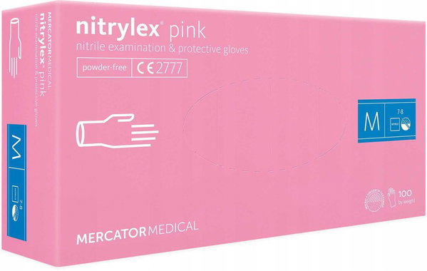 Rekawice nitrylowe 100 szt. 8-m nitrylex pink